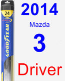 Driver Wiper Blade for 2014 Mazda 3 - Hybrid
