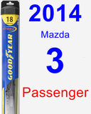 Passenger Wiper Blade for 2014 Mazda 3 - Hybrid
