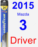 Driver Wiper Blade for 2015 Mazda 3 - Hybrid