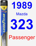 Passenger Wiper Blade for 1989 Mazda 323 - Hybrid