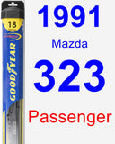 Passenger Wiper Blade for 1991 Mazda 323 - Hybrid