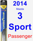 Passenger Wiper Blade for 2014 Mazda 3 Sport - Hybrid