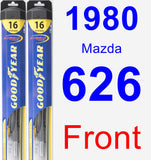 Front Wiper Blade Pack for 1980 Mazda 626 - Hybrid