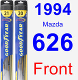 Front Wiper Blade Pack for 1994 Mazda 626 - Hybrid