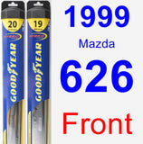 Front Wiper Blade Pack for 1999 Mazda 626 - Hybrid