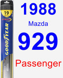 Passenger Wiper Blade for 1988 Mazda 929 - Hybrid