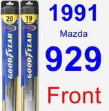 Front Wiper Blade Pack for 1991 Mazda 929 - Hybrid