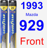 Front Wiper Blade Pack for 1993 Mazda 929 - Hybrid