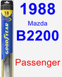 Passenger Wiper Blade for 1988 Mazda B2200 - Hybrid