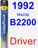 Driver Wiper Blade for 1992 Mazda B2200 - Hybrid