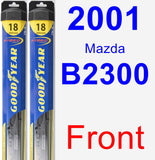 Front Wiper Blade Pack for 2001 Mazda B2300 - Hybrid