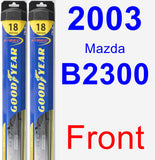 Front Wiper Blade Pack for 2003 Mazda B2300 - Hybrid