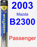 Passenger Wiper Blade for 2003 Mazda B2300 - Hybrid