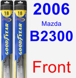 Front Wiper Blade Pack for 2006 Mazda B2300 - Hybrid