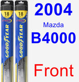 Front Wiper Blade Pack for 2004 Mazda B4000 - Hybrid