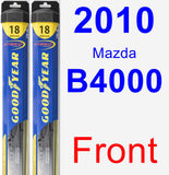 Front Wiper Blade Pack for 2010 Mazda B4000 - Hybrid