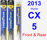 Front & Rear Wiper Blade Pack for 2013 Mazda CX-5 - Hybrid