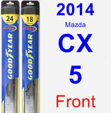 Front Wiper Blade Pack for 2014 Mazda CX-5 - Hybrid
