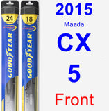 Front Wiper Blade Pack for 2015 Mazda CX-5 - Hybrid