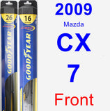 Front Wiper Blade Pack for 2009 Mazda CX-7 - Hybrid