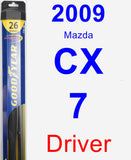 Driver Wiper Blade for 2009 Mazda CX-7 - Hybrid