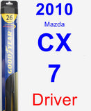 Driver Wiper Blade for 2010 Mazda CX-7 - Hybrid