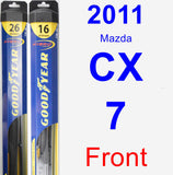 Front Wiper Blade Pack for 2011 Mazda CX-7 - Hybrid