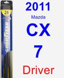 Driver Wiper Blade for 2011 Mazda CX-7 - Hybrid