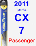 Passenger Wiper Blade for 2011 Mazda CX-7 - Hybrid