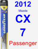 Passenger Wiper Blade for 2012 Mazda CX-7 - Hybrid