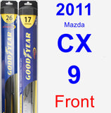 Front Wiper Blade Pack for 2011 Mazda CX-9 - Hybrid