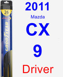 Driver Wiper Blade for 2011 Mazda CX-9 - Hybrid