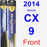 Front Wiper Blade Pack for 2014 Mazda CX-9 - Hybrid