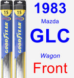 Front Wiper Blade Pack for 1983 Mazda GLC - Hybrid