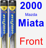 Front Wiper Blade Pack for 2000 Mazda Miata - Hybrid