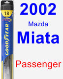 Passenger Wiper Blade for 2002 Mazda Miata - Hybrid