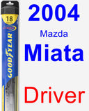 Driver Wiper Blade for 2004 Mazda Miata - Hybrid