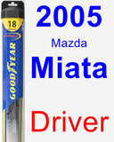 Driver Wiper Blade for 2005 Mazda Miata - Hybrid