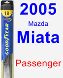 Passenger Wiper Blade for 2005 Mazda Miata - Hybrid