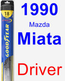 Driver Wiper Blade for 1990 Mazda Miata - Hybrid