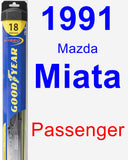 Passenger Wiper Blade for 1991 Mazda Miata - Hybrid