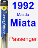 Passenger Wiper Blade for 1992 Mazda Miata - Hybrid