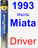 Driver Wiper Blade for 1993 Mazda Miata - Hybrid