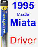 Driver Wiper Blade for 1995 Mazda Miata - Hybrid