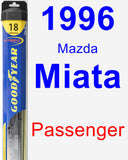 Passenger Wiper Blade for 1996 Mazda Miata - Hybrid