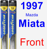 Front Wiper Blade Pack for 1997 Mazda Miata - Hybrid