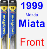 Front Wiper Blade Pack for 1999 Mazda Miata - Hybrid