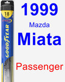 Passenger Wiper Blade for 1999 Mazda Miata - Hybrid