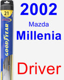 Driver Wiper Blade for 2002 Mazda Millenia - Hybrid