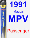 Passenger Wiper Blade for 1991 Mazda MPV - Hybrid